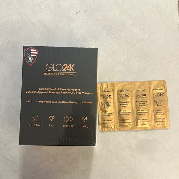 GLO24 Red Light Skin Rejuvenation Face Neck Triple Action LED Tightens Skin